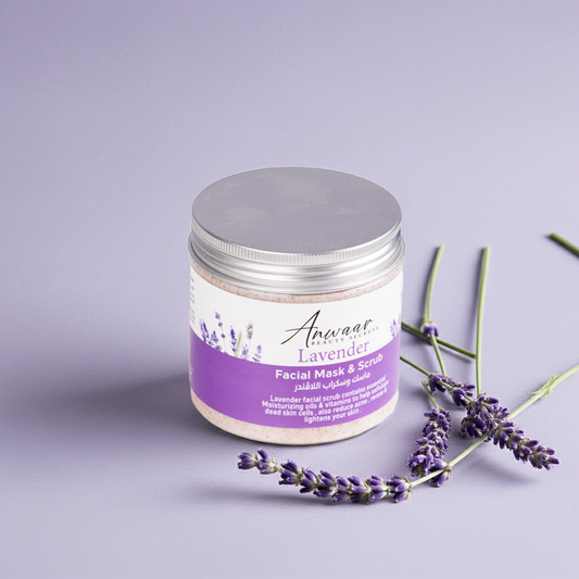 ماسك ومقشر الوجه باللافندر